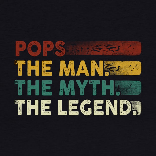 Pops The Man The Myth The Legend Gift by blacks store